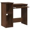 Brown Oak Desk with Shelves - Stylish & Practical | HipoMarket