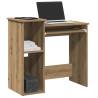  Desk with Shelves Artisan Oak 84x40x78 cm Engineered Wood Colour artisan oak 