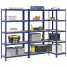  5-Layer Storage Shelves 3 pcs Blue Steel&Engineered Wood Colour blue Size 100 x 50 x 198 cm Quantity in Package 3 Amount 1 