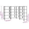 5-Layer Storage Shelves - Anthracite Steel & Engineered Wood