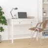 Desk with Drawers White 100x50x78 cm Solid Wood Pine Colour white 