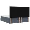 Elegant Dark Grey Ottoman Bed with Mattresses - 180x200cm Velvet