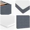 Elegant Dark Grey Ottoman Bed with Mattresses - 180x200cm Velvet