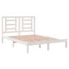 White Solid Wood Pine Bed Frame 140x200 cm | Hipomarket