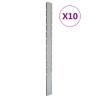 Garden Fence Posts 10 pcs Silver 260 cm Galvanised Steel Size 260 cm Quantity in Package 10 