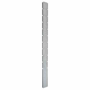 Garden Fence Posts 10 pcs Silver 260 cm Galvanised Steel