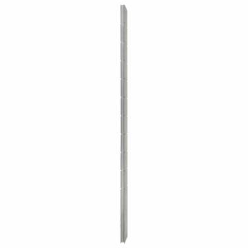 Garden Fence Posts 10 pcs Silver 260 cm Galvanised Steel