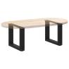 U-Shaped Coffee Table Legs 40x(30-31) cm Black Steel - 2 pcs