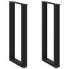 Coffee Table Legs U-Shaped Black Steel - 2 pcs | HipoMarket