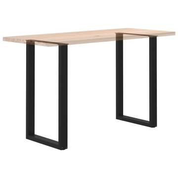 U-Shaped Coffee Table Legs - Black Steel (60x100-101 cm)