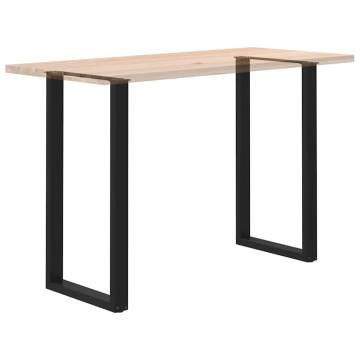 Coffee Table Legs U-Shaped - Black Steel - 60x(110-111)cm