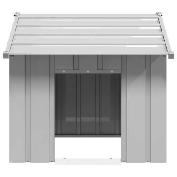 Durable Dog House with Roof - Galvanised Steel 85x107 cm