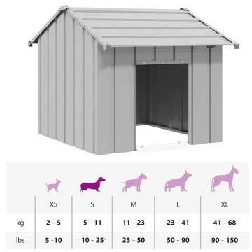 Durable Dog House with Roof - Galvanised Steel 85x107 cm