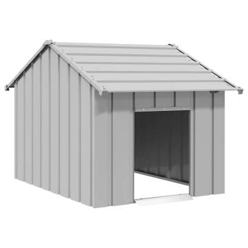 Durable Galvanised Steel Dog House with Roof - 83x130x85 cm