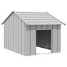  Dog House with Roof 83x130x85 cm Galvanised Steel Colour grey Size 83 x 130 x 85 cm 