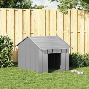 Durable Galvanised Steel Dog House with Roof - 83x130x85 cm