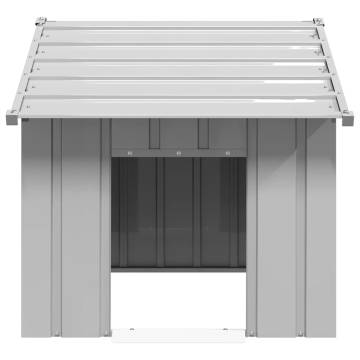 Durable Galvanised Steel Dog House with Roof - 83x130x85 cm