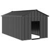  Dog House with Roof 114x202x101 cm Galvanised Steel Colour anthracite Size 114 x 202 x 101 cm 