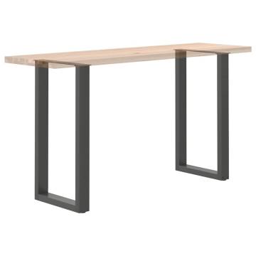 U-Shaped Coffee Table Legs - Anthracite Steel, 50x(90-91) cm