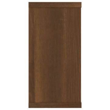 Wall Cube Shelves - 4 pcs Brown Oak | HipoMarket