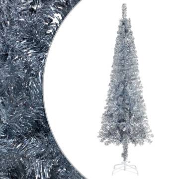 Slim Christmas Tree Silver 150 cm - Elegant Holiday Decor