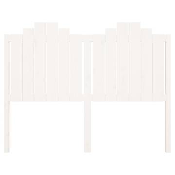 Stylish White Bed Headboard - Solid Pine Wood 146x4x110 cm