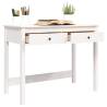 Elegant White Desk with Drawers - Solid Pine 100x50x78 cm