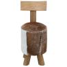 Stylish Brown Solid Teak Wood Stool for Modern Homes