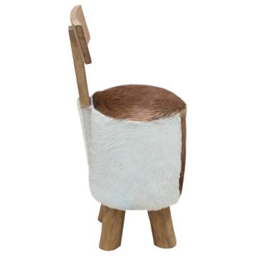 Stylish Brown Solid Teak Wood Stool for Modern Homes