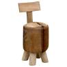 Stylish Brown Solid Teak Wood Stool for Modern Homes