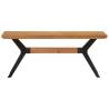 Industrial Dining Bench 110x40cm - Solid Acacia & Steel