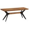 Industrial Dining Bench 110x40cm - Solid Acacia & Steel