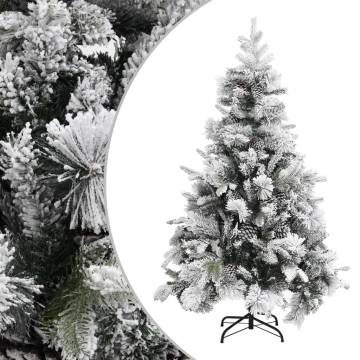 Flocked Snow & Cones Christmas Tree - 120 cm PVC & PE