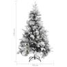 Flocked Snow & Cones Christmas Tree - 120 cm PVC & PE