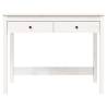 Elegant White Desk with Drawers - Solid Pine 100x50x78 cm