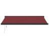 Automatic Retractable Awning Burgundy 450x300 cm | HipoMarket