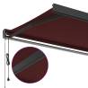 Automatic Retractable Awning Burgundy 450x300 cm | HipoMarket