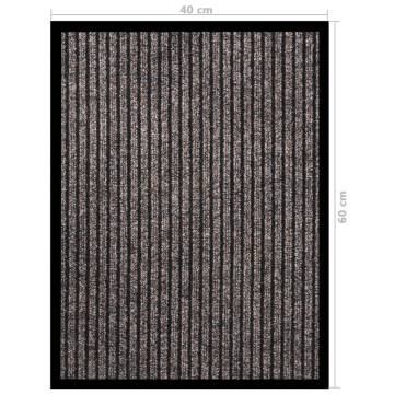 Doormat Striped Beige 40x60 cm - Durable & Stylish