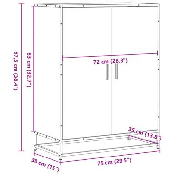 Shoe Cabinet Sonoma Oak - Stylish Storage Solution | HipoMarket