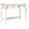 Elegant White Desk with Drawers - Solid Pine 100x50x78 cm