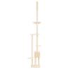 Floor to Ceiling Cat Tree - Cream 258.5-284.5 cm | Hipo Market