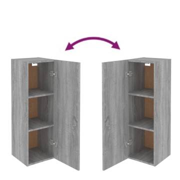 Stylish 2 pcs TV Cabinets in Grey Sonoma - Practical Storage