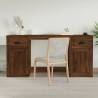  Desk with Cabinet Brown Oak Engineered Wood Colour brown oak 