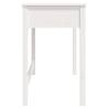 Elegant White Desk with Drawers - Solid Pine 100x50x78 cm