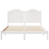 Extra Long White Bed Frame 140x220 cm - Solid Wood Design