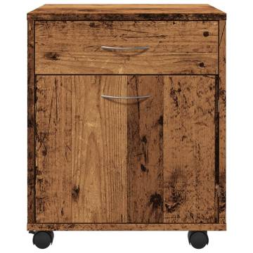 Rolling Cabinet Old Wood - 45x38x54 cm | Stylish Storage Solution