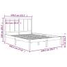 Double Solid Wood Pine Bed Frame 135x190 cm | HipoMarket