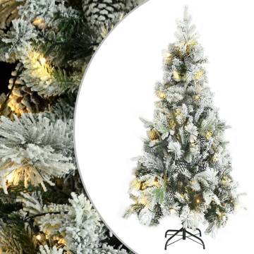 Pre-lit Flocked Christmas Tree 225 cm | Hipomarket UK