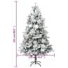 Pre-lit Flocked Christmas Tree 225 cm | Hipomarket UK