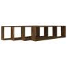 Wall Cube Shelves - 4 pcs Smoked Oak | Stylish Storage